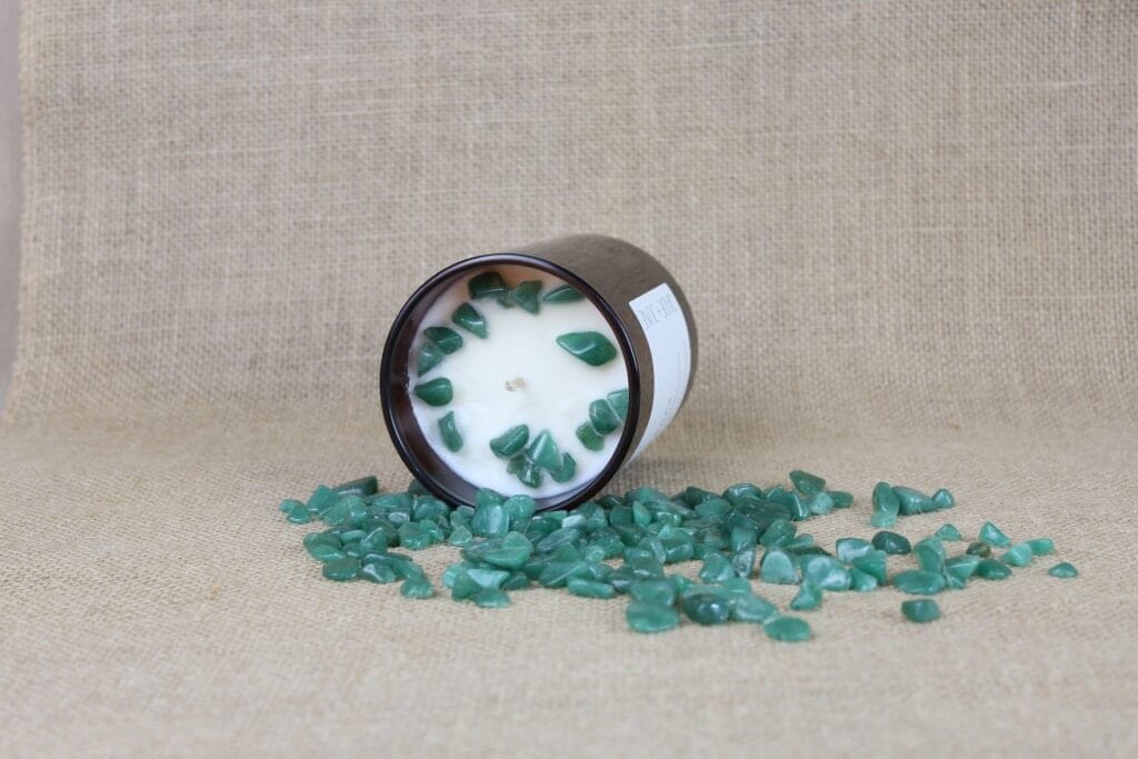 Green Aventurine Crystals 2 Ceres Candle Green Aventurine Crystals