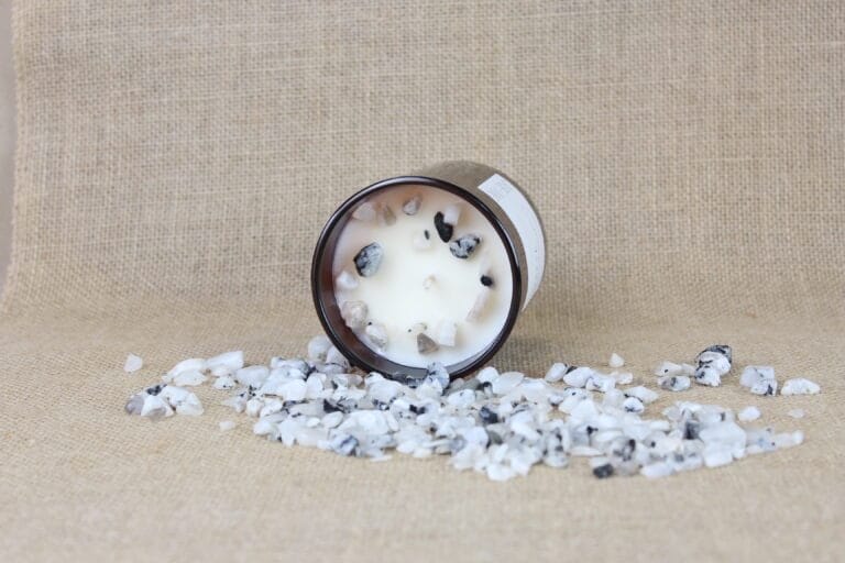 Maeve Candle Moonstone Crystals