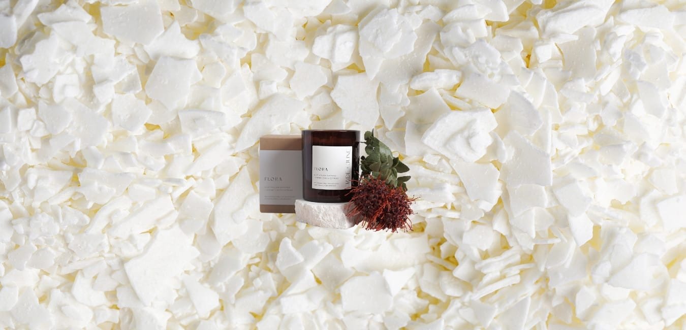 soy candles with crystals