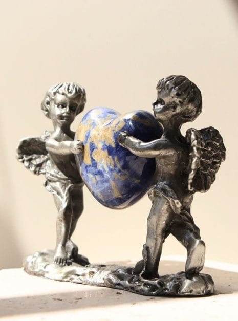 Cherubs with Sodalite Heart Cherubs with Sodalite Heart